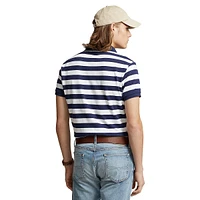 Classic-Fit Striped Mesh Polo Shirt