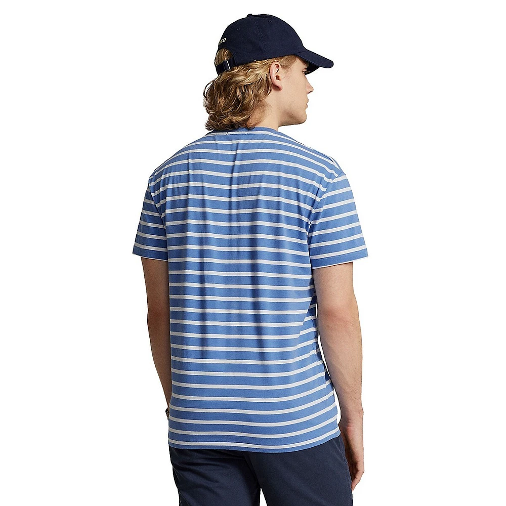 Custom Slim-Fit Striped Jersey T-Shirt