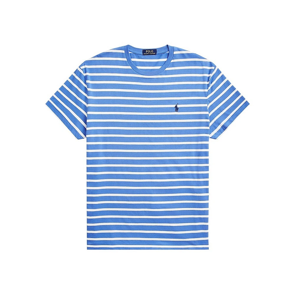 T-shirt en jersey rayé coupe slim personnalisé