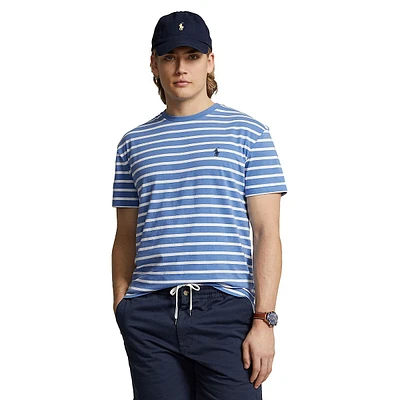 Custom Slim-Fit Striped Jersey T-Shirt