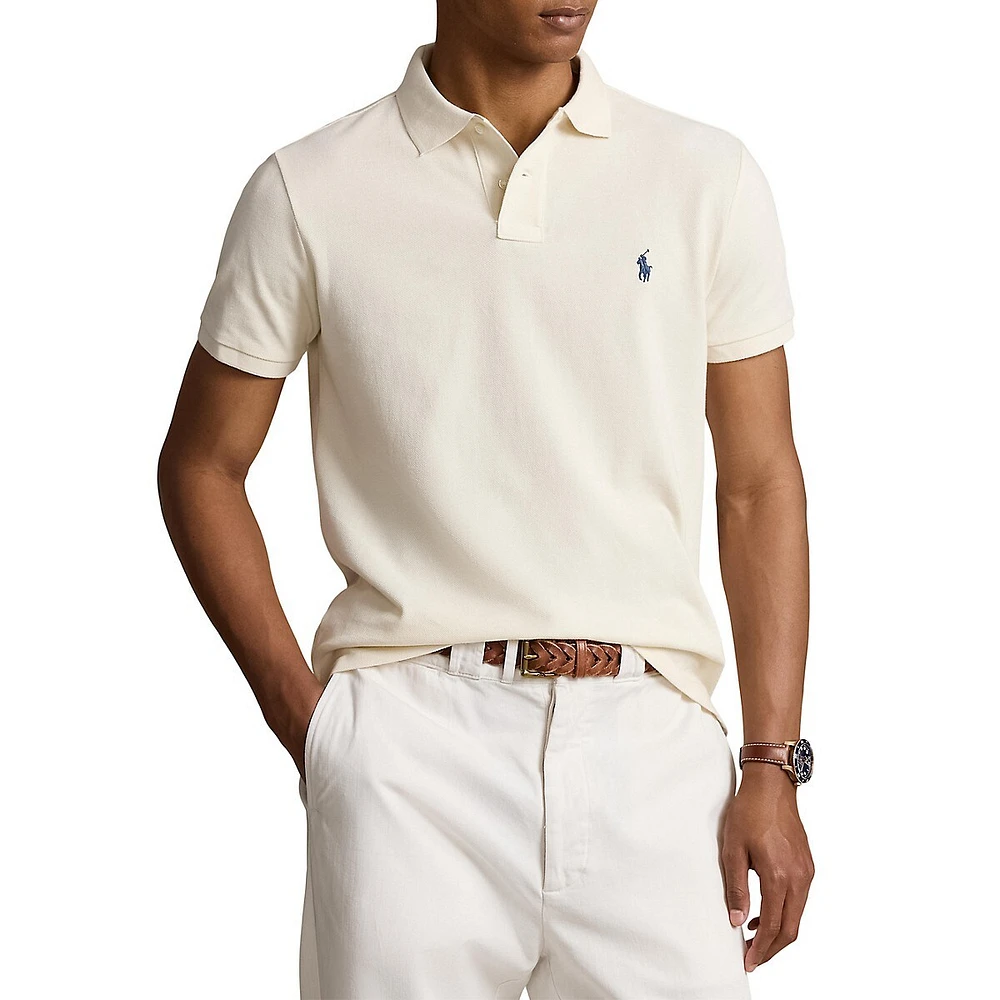 Custom Slim-Fit Iconic Mesh Polo Shirt