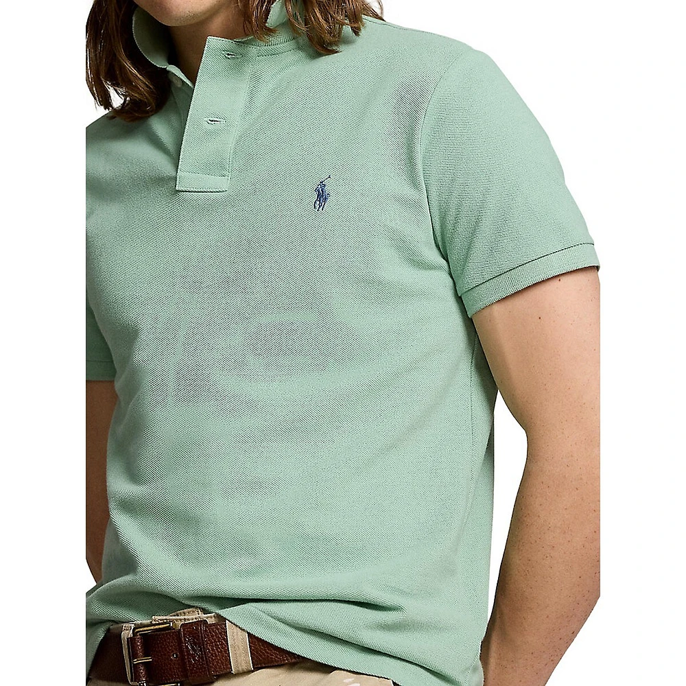 Custom Slim-Fit Iconic Mesh Polo Shirt