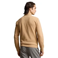 ​Double-Knit Mesh Quarter-Zip Pullover