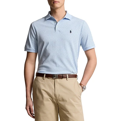 Classic-Fit Exec Dot-Print Polo Shirt