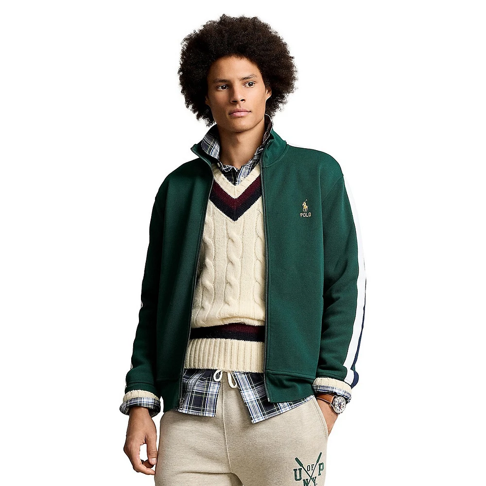 Double-Knit Mesh Track Jacket