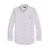 Classic-Fit Plaid Stretch Poplin Shirt