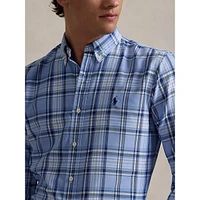 Classic-Fit Plaid Oxford Shirt