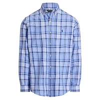 Classic-Fit Plaid Oxford Shirt