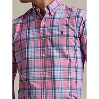 Classic-Fit Plaid Oxford Shirt