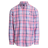 Classic-Fit Plaid Oxford Shirt