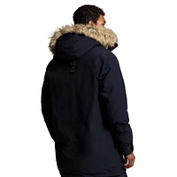 Faux-Fur-Trim Down Hooded Coat