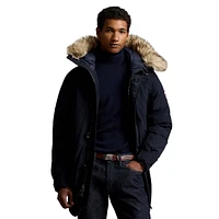 Faux-Fur-Trim Down Hooded Coat