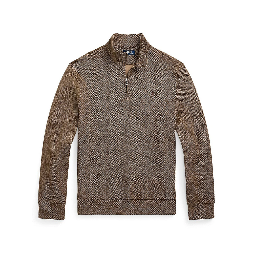 Luxury Jersey Herringbone Pullover