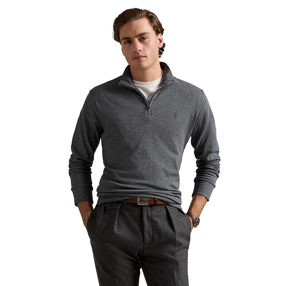 Luxury Jersey Herringbone Pullover