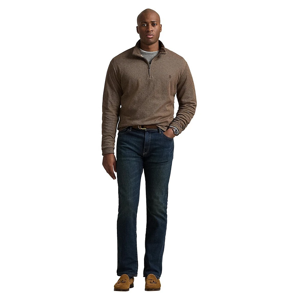 Big & Tall Luxury Jersey Herringbone Pullover