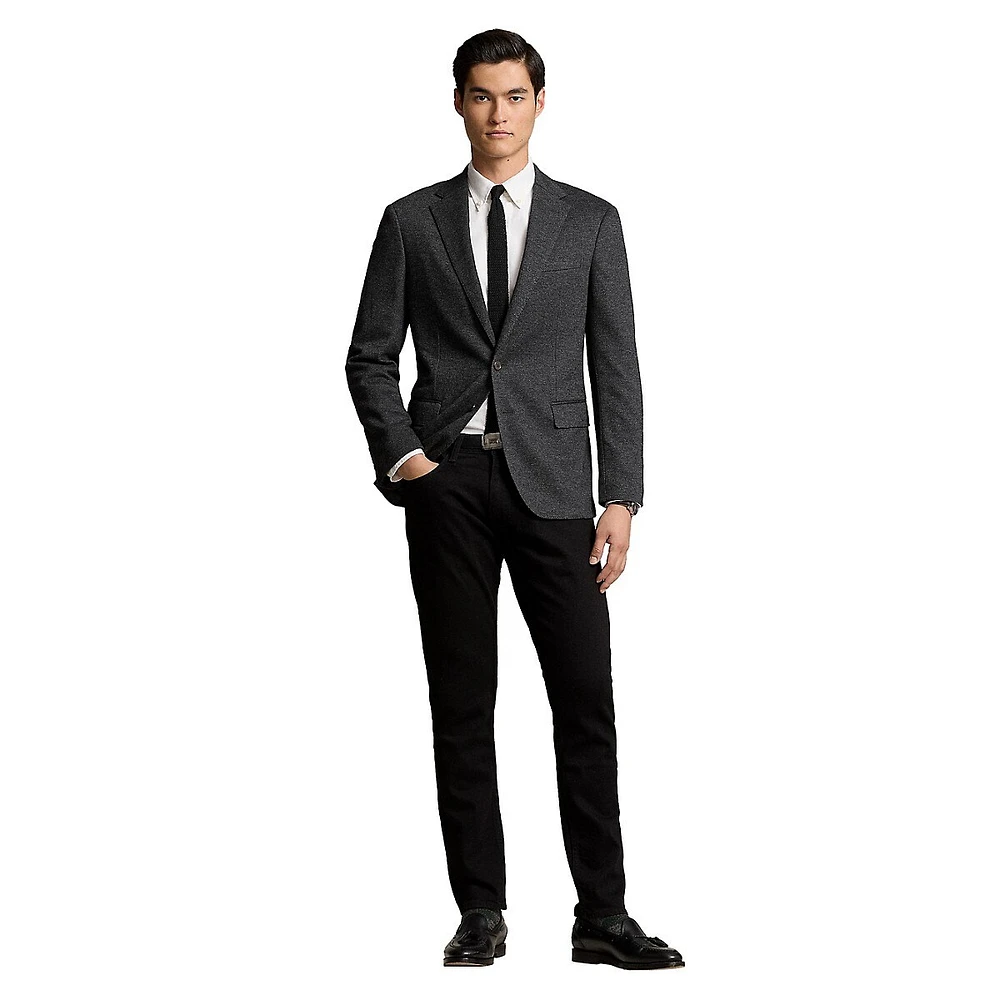 Modern-Fit Twill Jersey Blazer