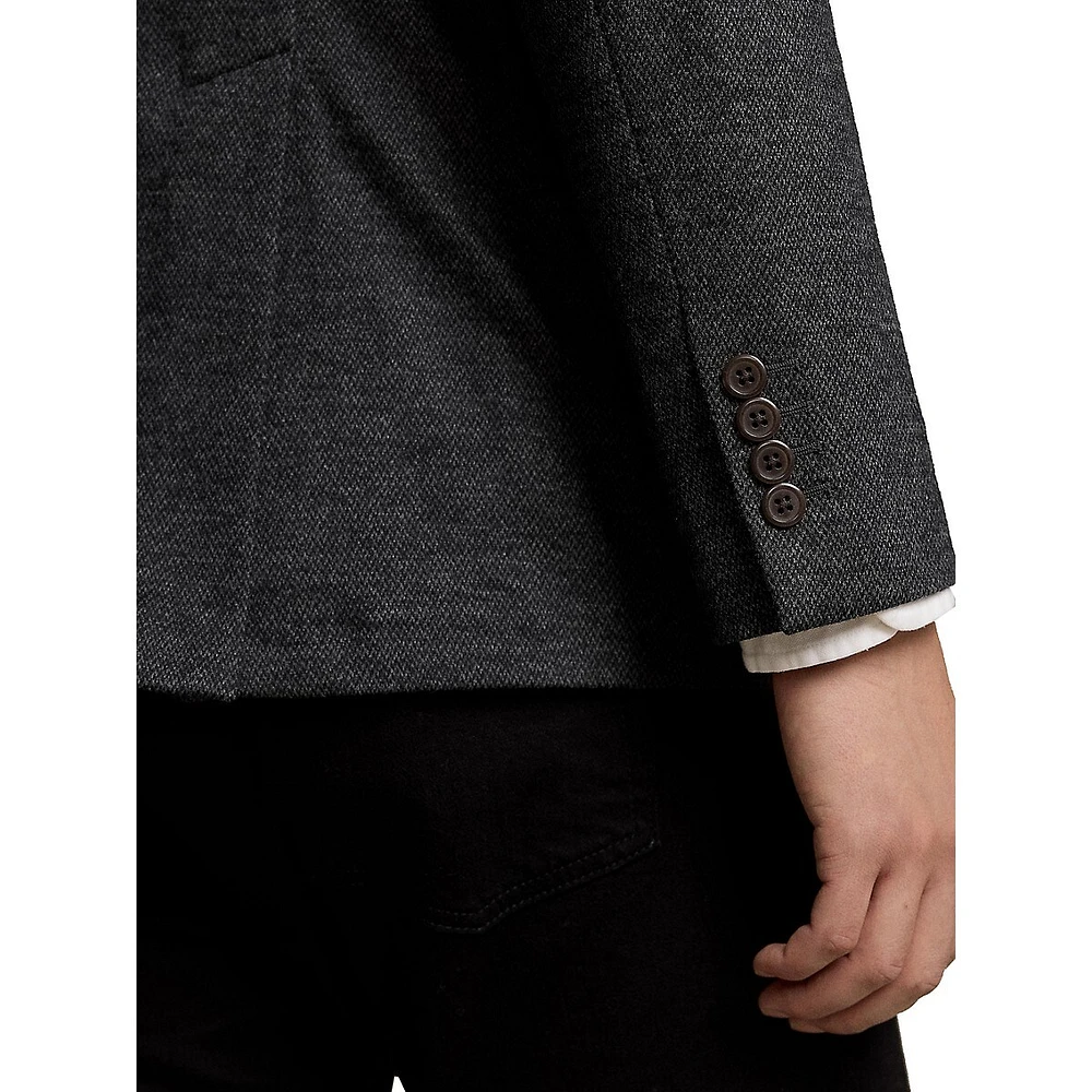 Modern-Fit Twill Jersey Blazer