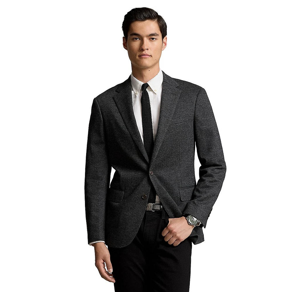 Modern-Fit Twill Jersey Blazer