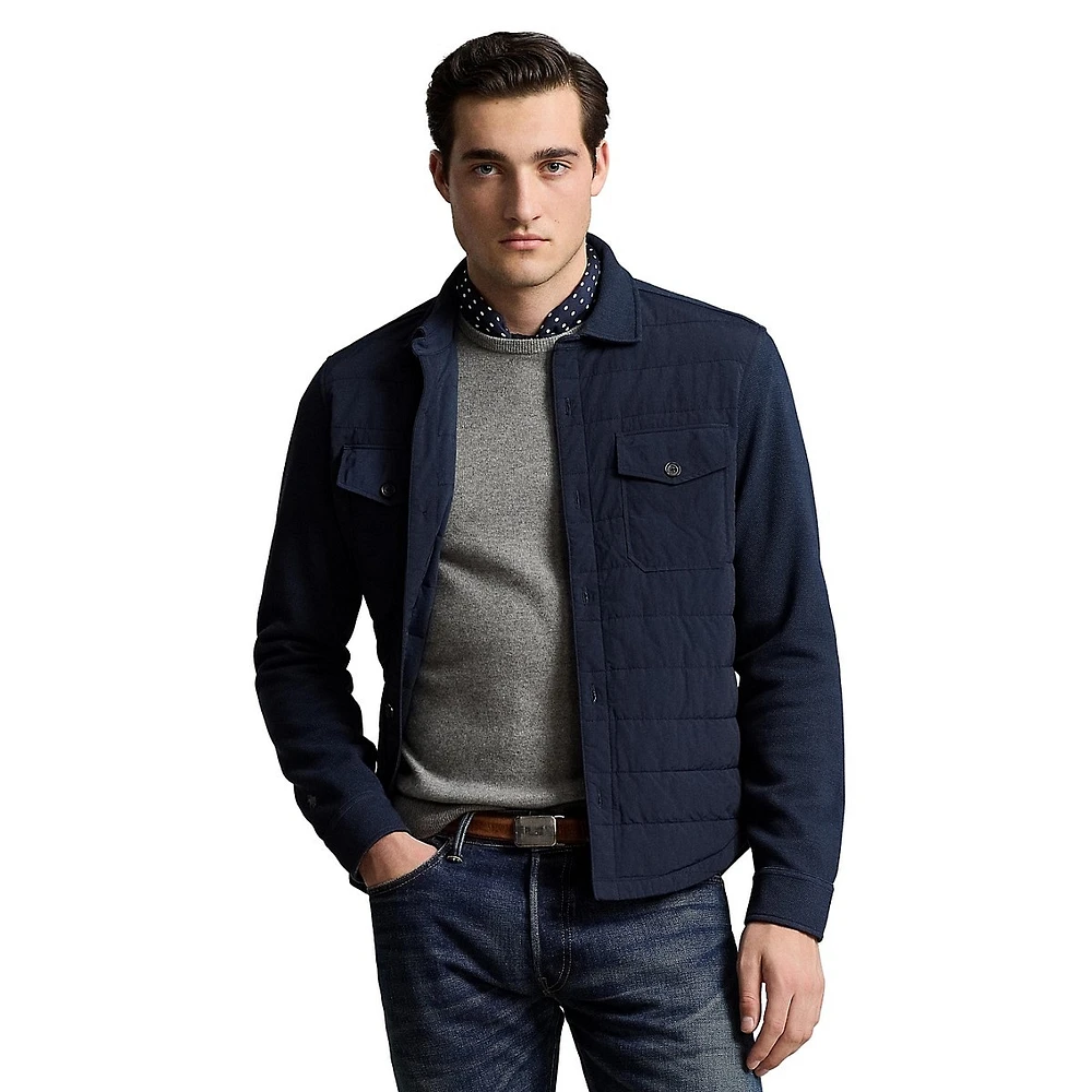 Piqué Double-Knit & Quilt Shacket