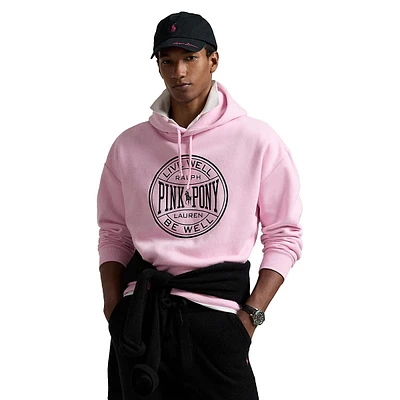 Pink Pony Relaxed-Fit Fleece Hoodie