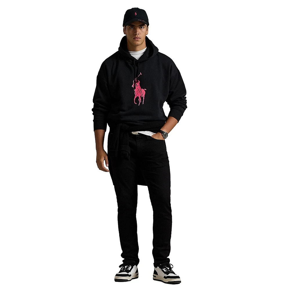 Pink Pony Relaxed-Fit Fleece Hoodie