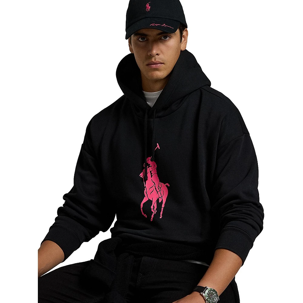 Pink Pony Relaxed-Fit Fleece Hoodie