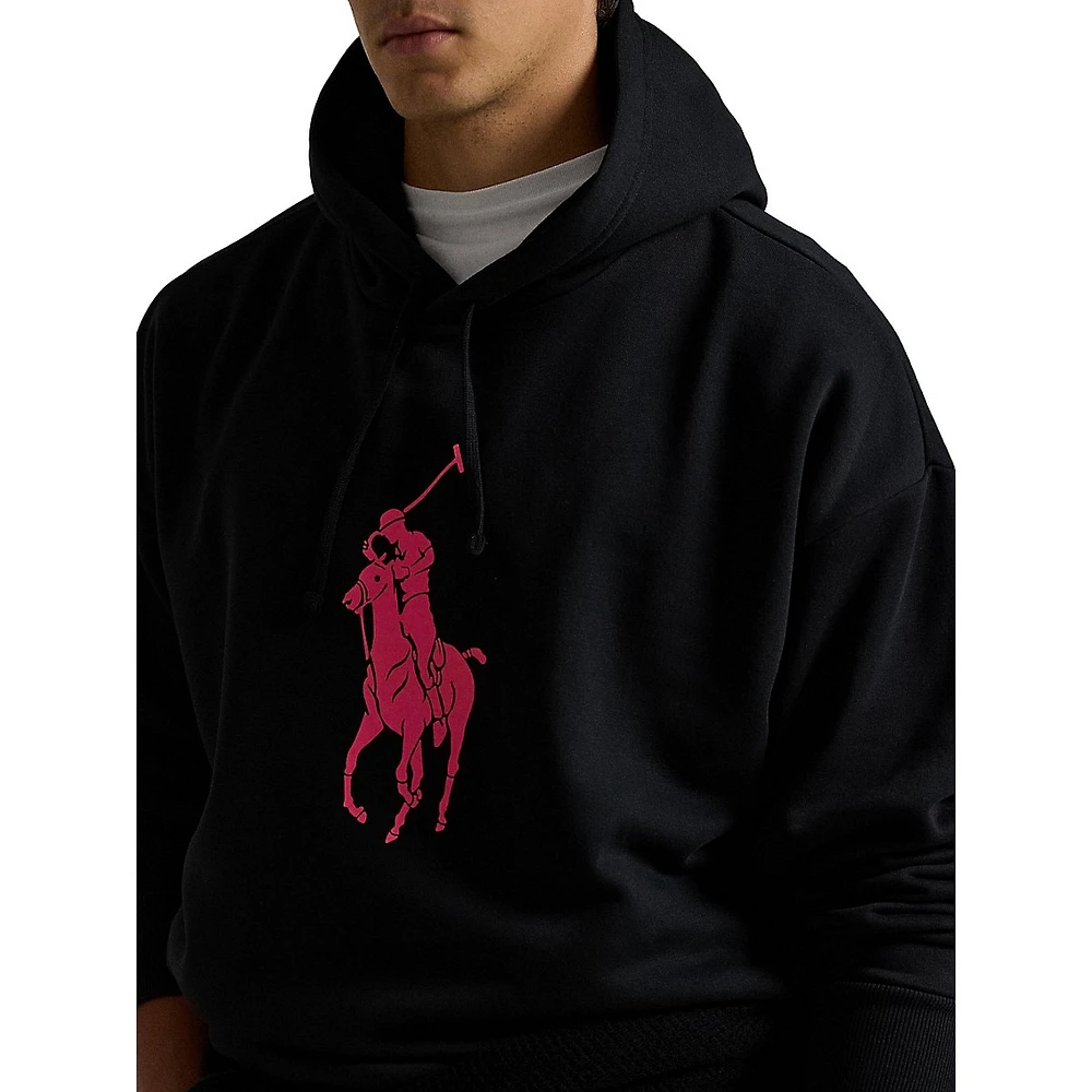 Pink Pony Relaxed-Fit Fleece Hoodie