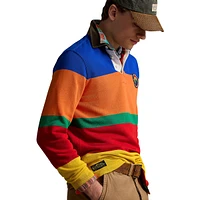 Classic-Fit Striped Fleece Rugby Shirt