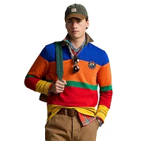 Classic-Fit Striped Fleece Rugby Shirt