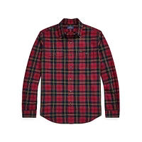 Classic-Fit Plaid Brushed Oxford Workshirt