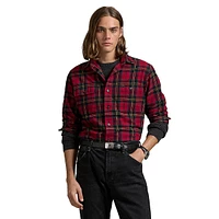 Classic-Fit Plaid Brushed Oxford Workshirt