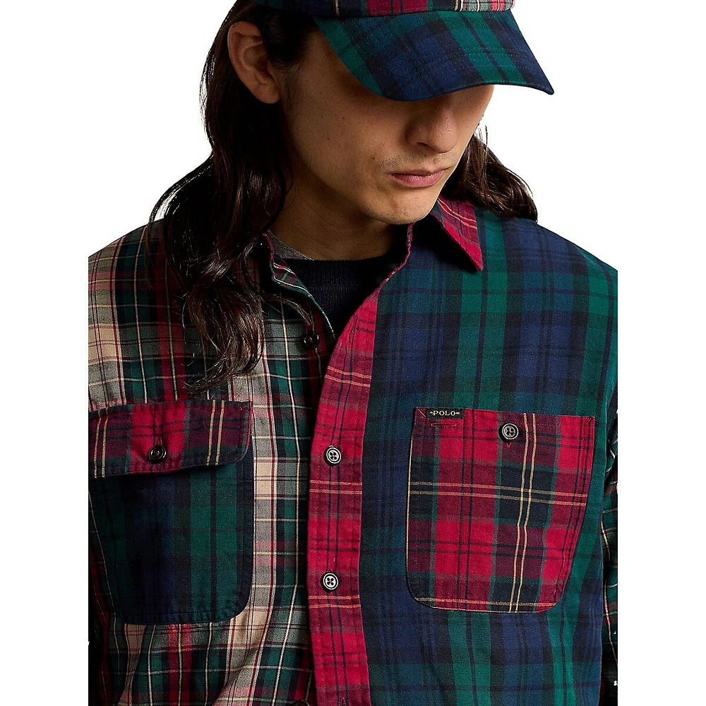 Classic-Fit Plaid Oxford Fun Shirt