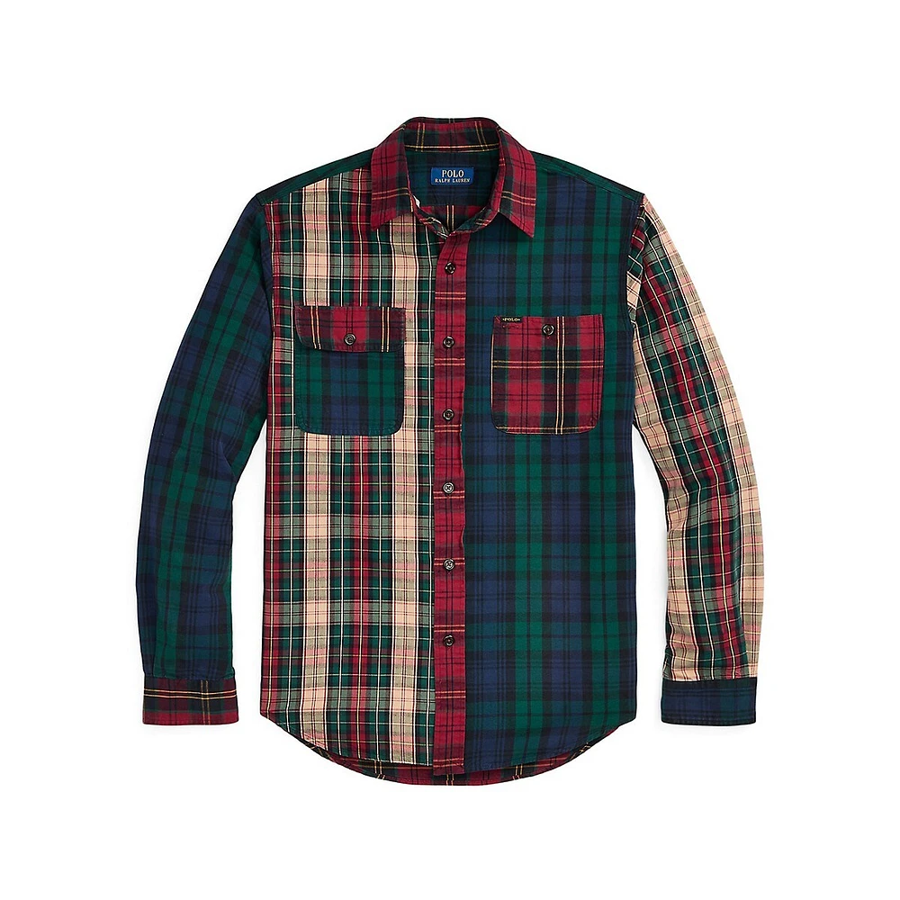 Classic-Fit Plaid Oxford Fun Shirt