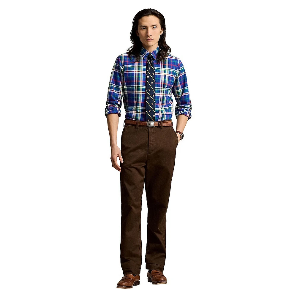 Classic-Fit Madras Oxford Shirt