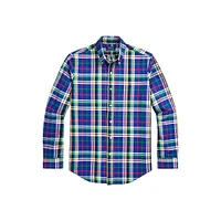 Classic-Fit Madras Oxford Shirt