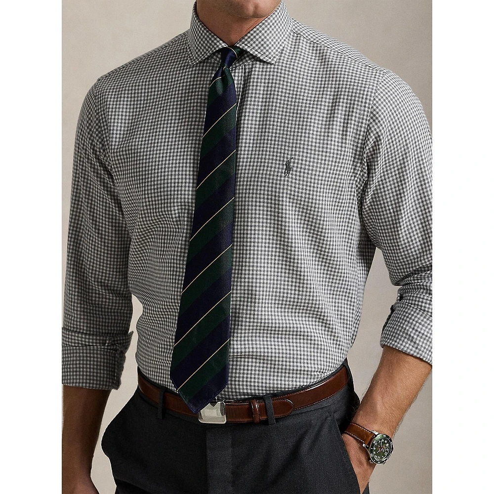 Classic-Fit Gingham Twill Shirt