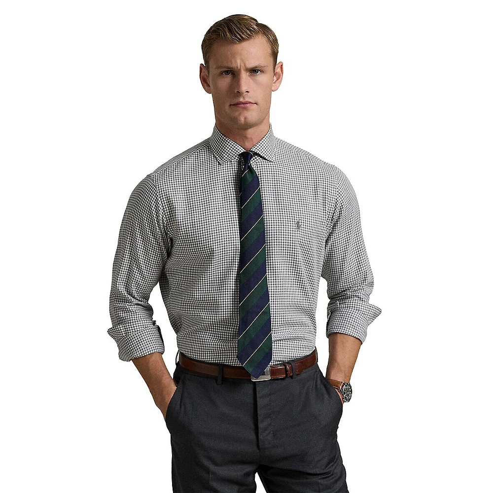 Classic-Fit Gingham Twill Shirt