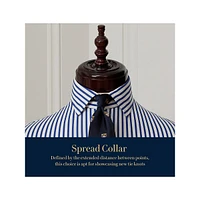 Classic-Fit Bi-Stretch Poplin Plaid Spread-Collar Shirt