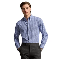 Classic-Fit Bi-Stretch Poplin Plaid Shirt