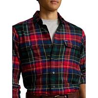 Classic-Fit Plaid Flannel Workshirt