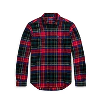 Classic-Fit Plaid Flannel Workshirt