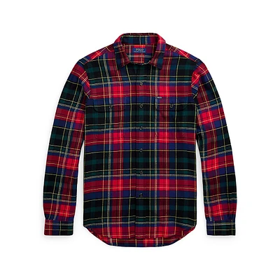 Classic-Fit Plaid Flannel Workshirt