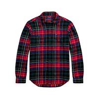 Classic-Fit Plaid Flannel Workshirt