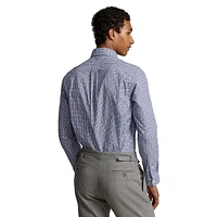 Classic-Fit Sanded Twill Plaid Shirt