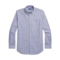 Classic-Fit Sanded Twill Plaid Shirt