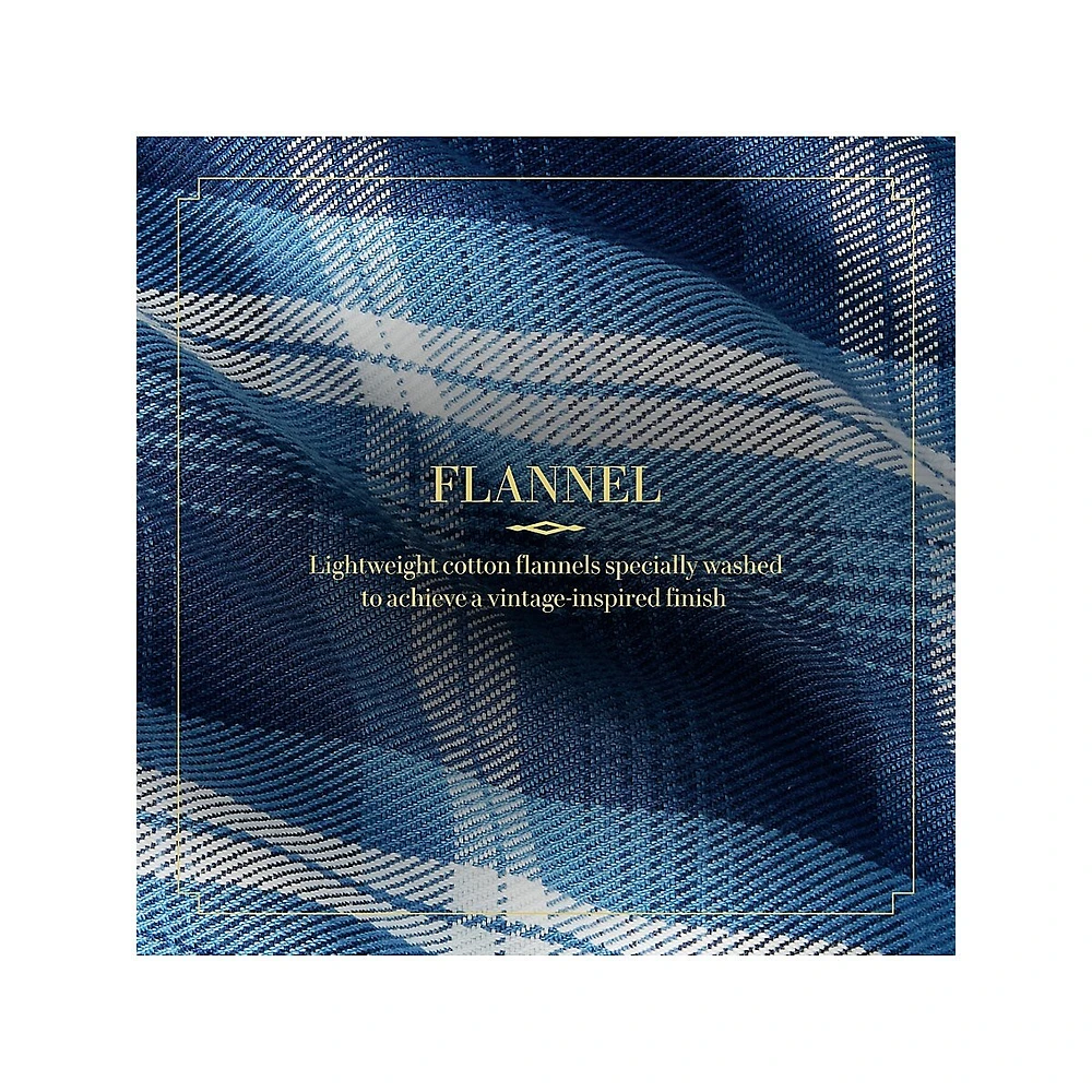 Classic-Fit Plaid Knit Flannel Workshirt