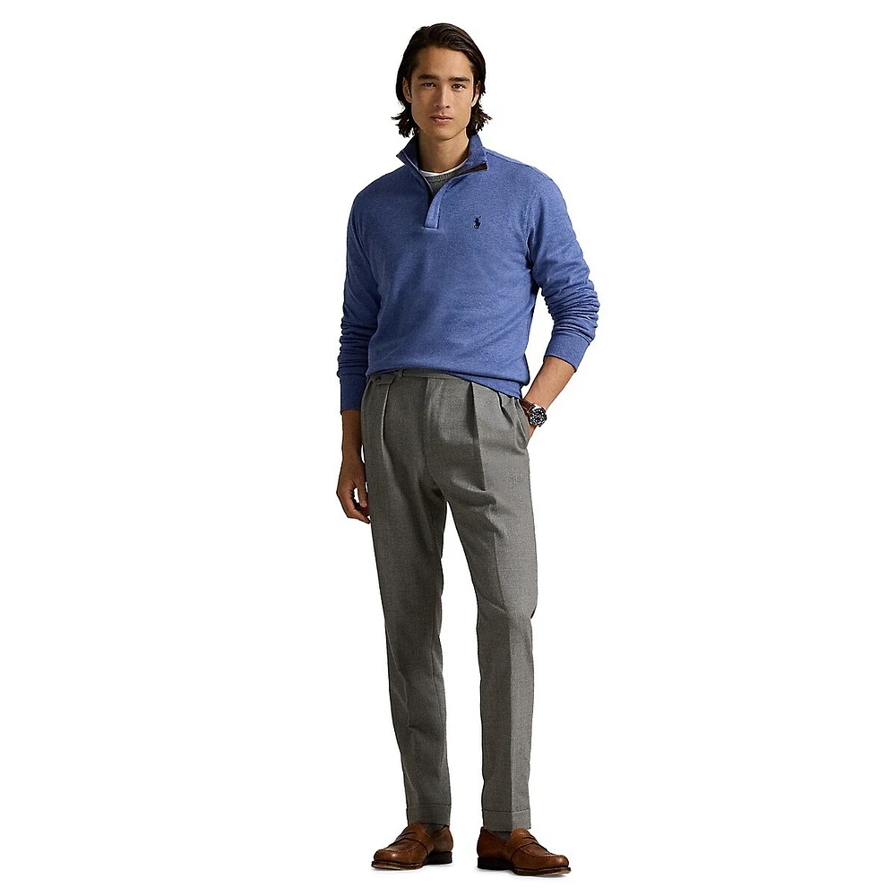 Luxury Jersey Quarter-Zip Pullover