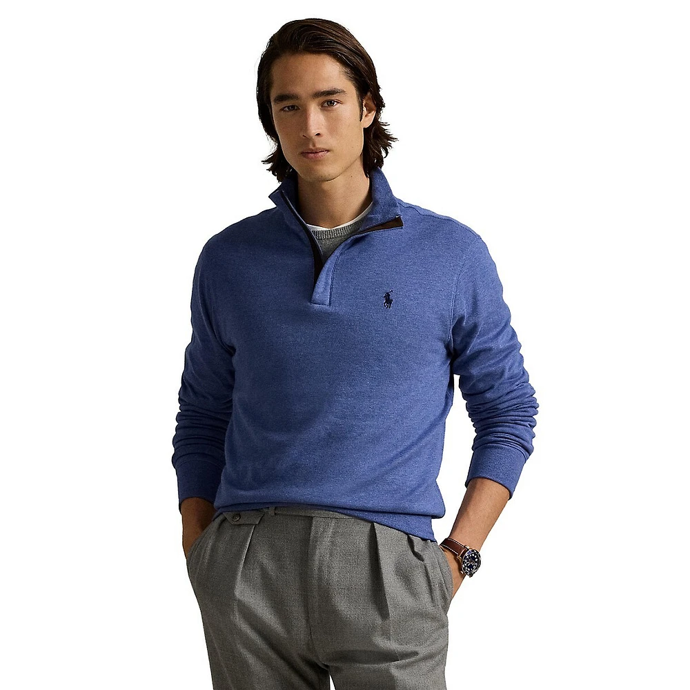 Luxury Jersey Quarter-Zip Pullover