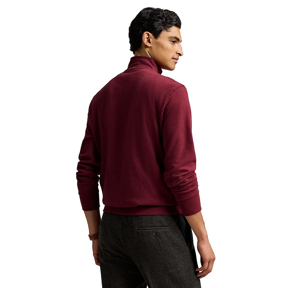 Luxury Jersey Quarter-Zip Pullover