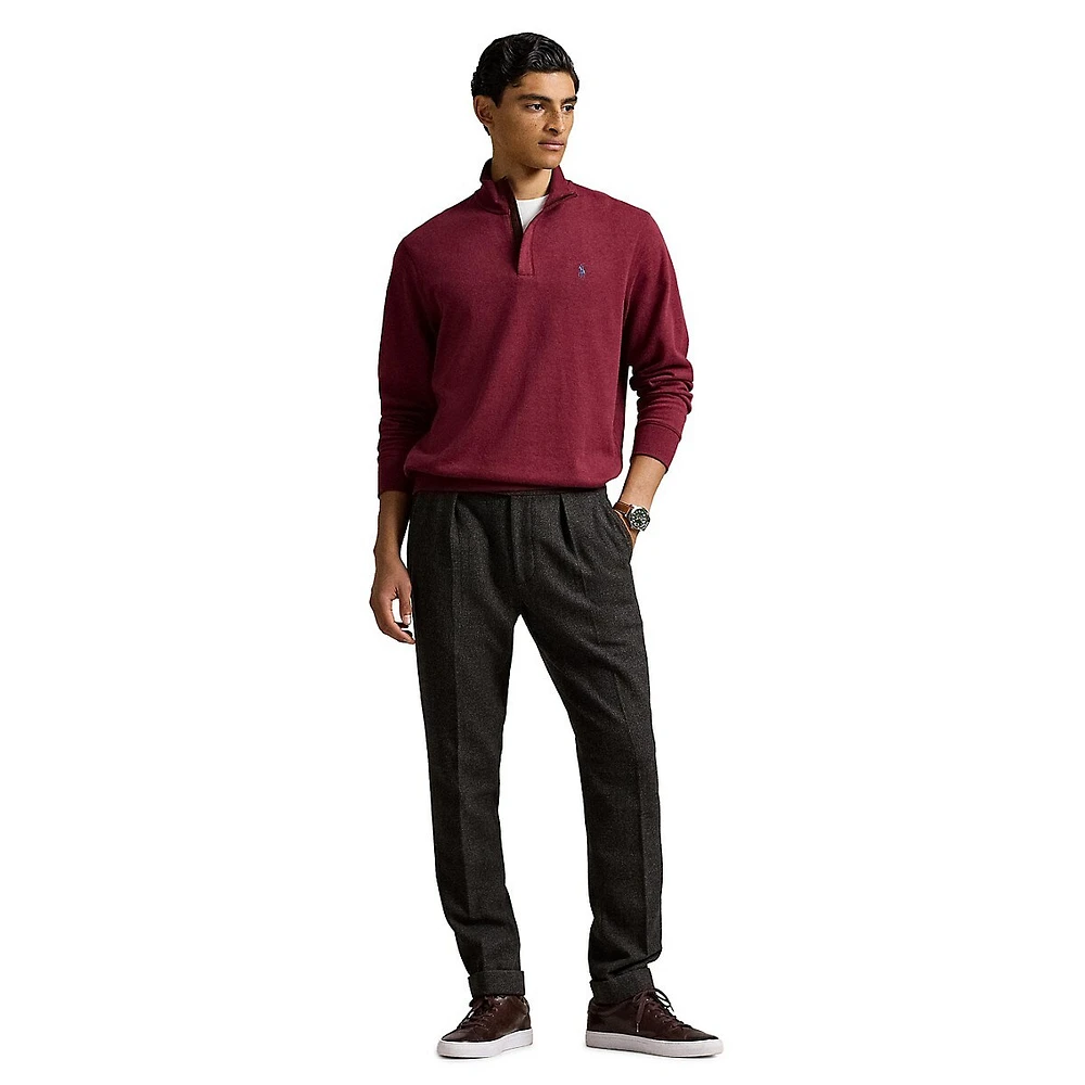 Luxury Jersey Quarter-Zip Pullover